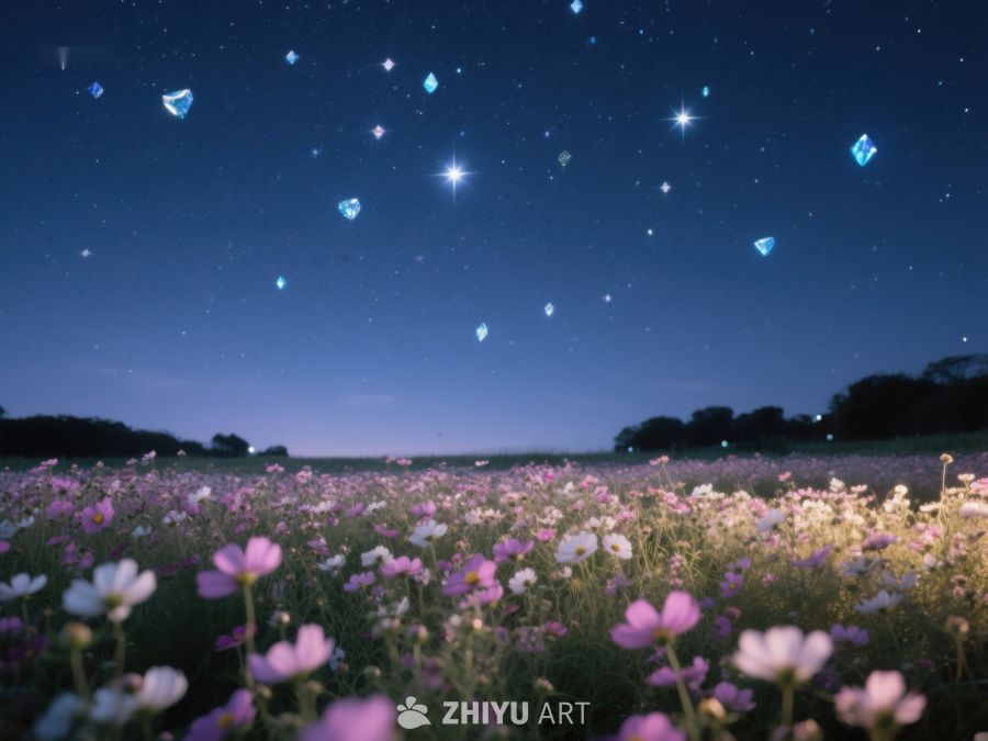 夜空下的花海 343