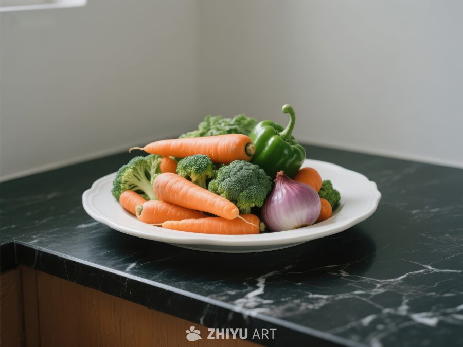 新鲜蔬菜摆盘，色彩丰富 634