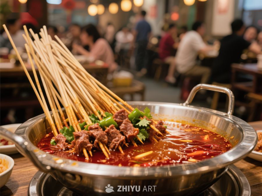 麻辣串串火锅，热气腾腾的美食享受 367