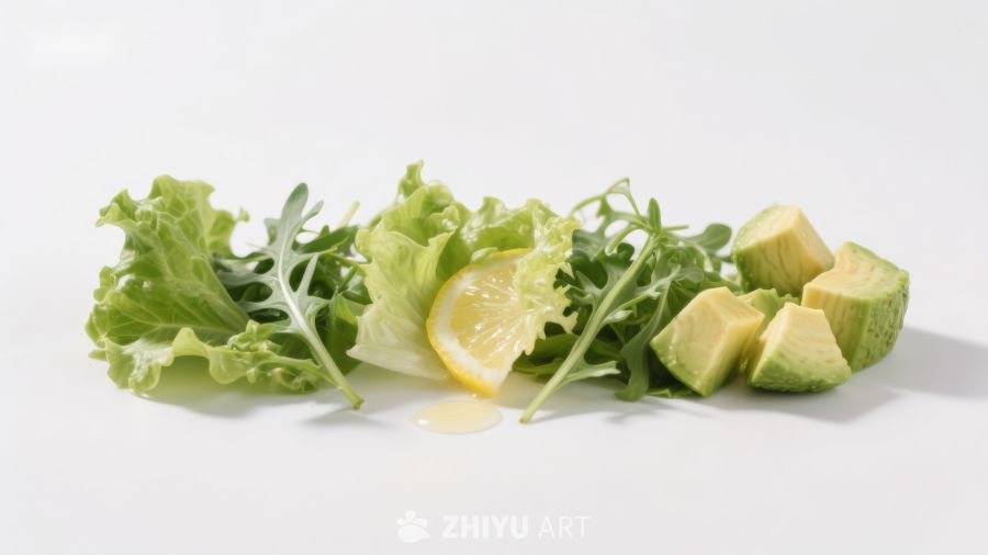 新鲜蔬菜与牛油果切块