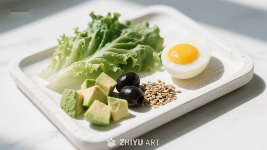 健康食材摆盘展示