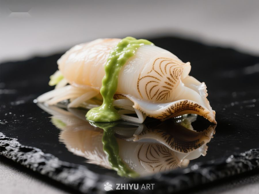 精致鱿鱼料理配青酱 557