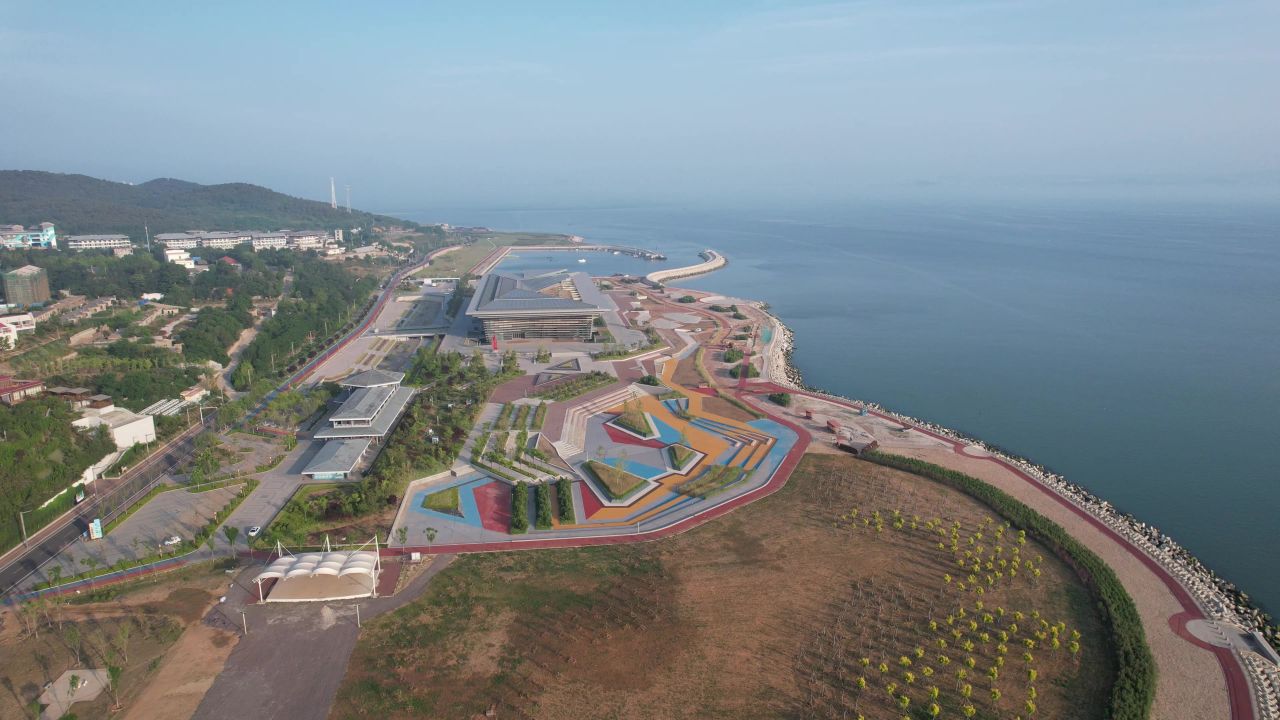 大海海洋海岛自然风光航拍 