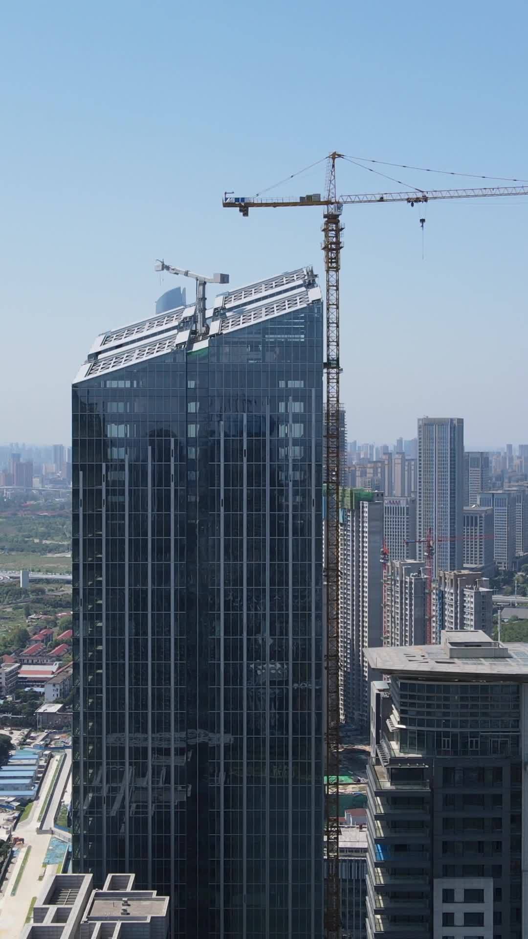 城市高楼建设全景