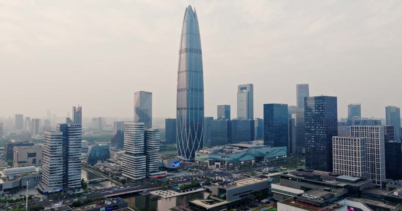 宁波城市建筑风光航拍 10