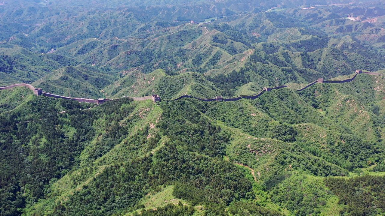 4K航拍河北滦平金山岭长城