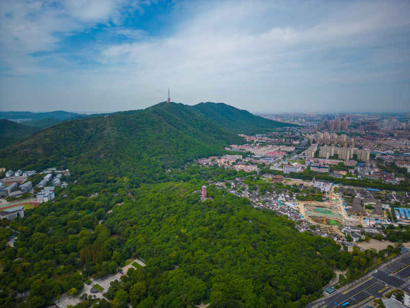 航拍 江苏 无锡 城市 风光 无锡建设