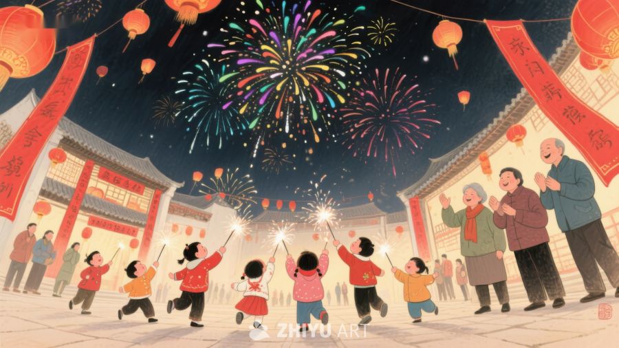 烟花绽放，欢庆节日 1169