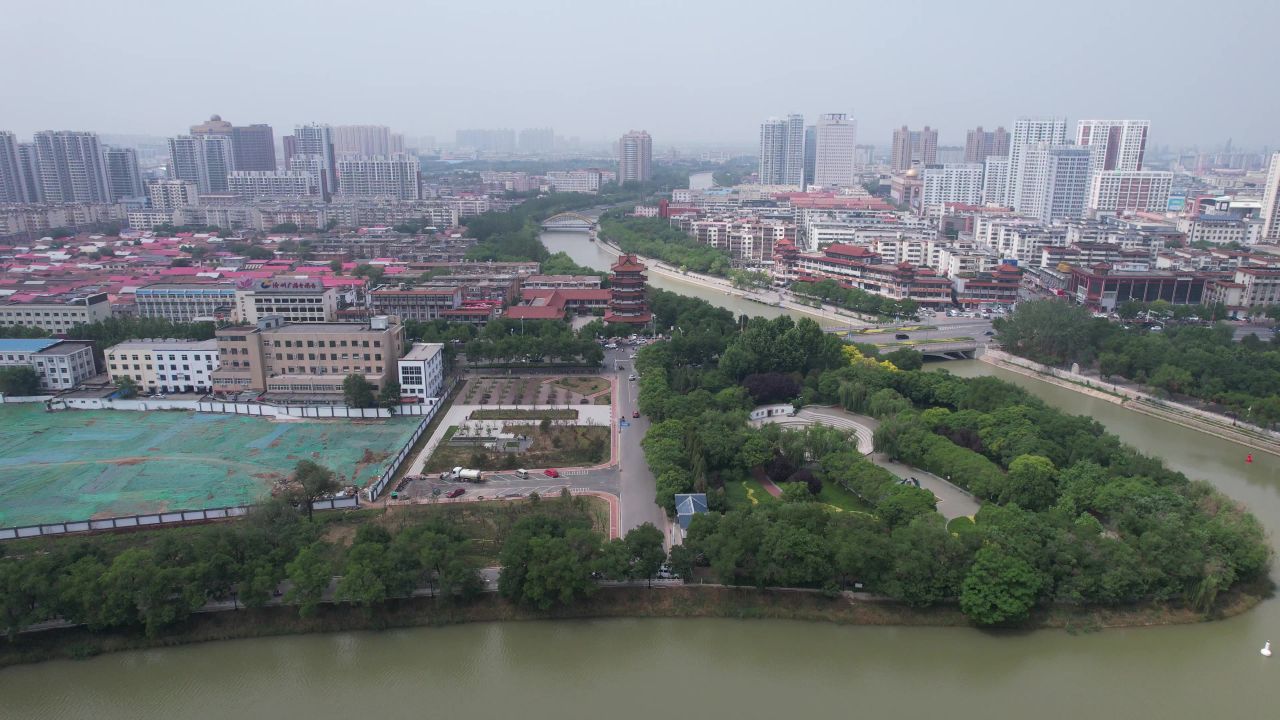 河北沧州南川楼景区航拍