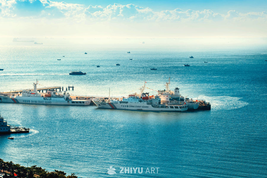 中国海警船停泊港口