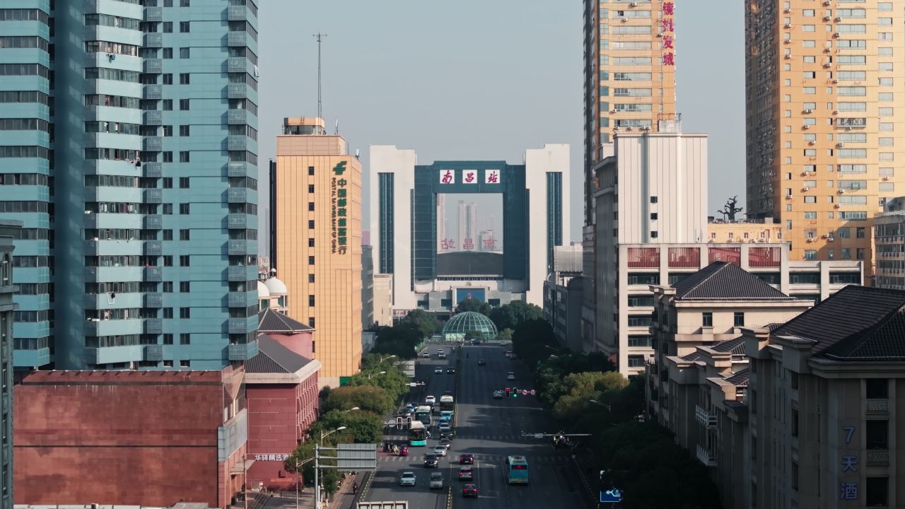 江西南昌火车站航拍 5