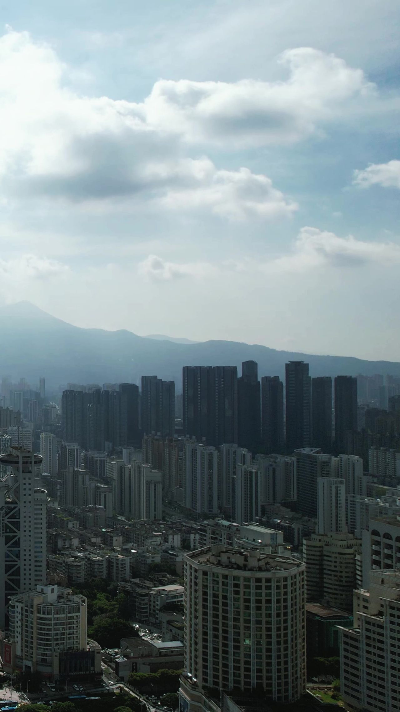 福建福州城市风光竖屏航拍 