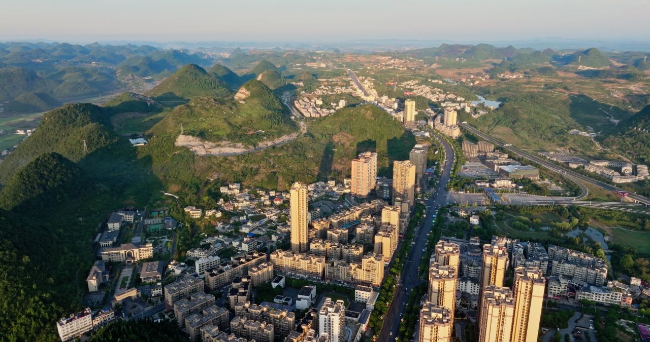 贵州安顺平坝城市风光航拍 15