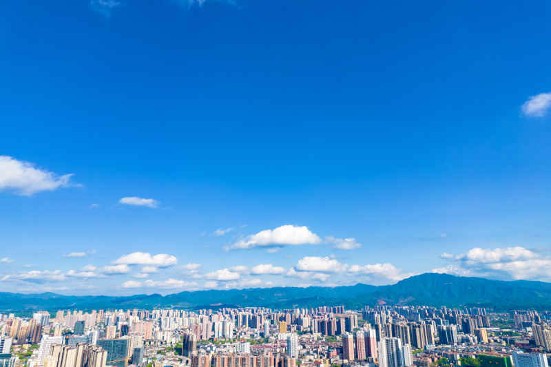 湖南湘西怀化城市风光航拍