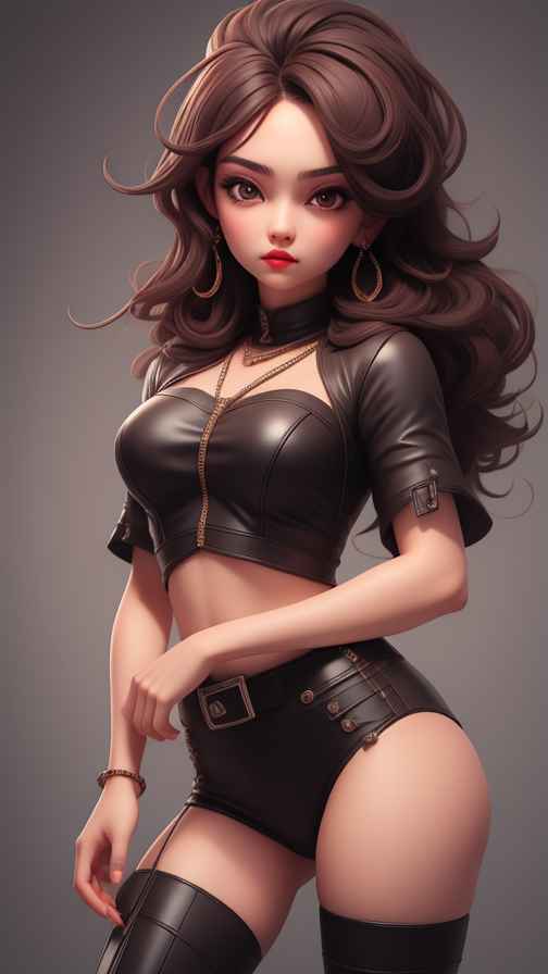 高级感女孩皮衣系列