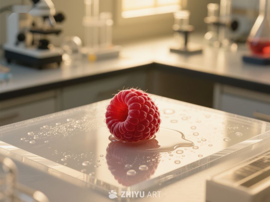 实验室中的新鲜覆盆子 478