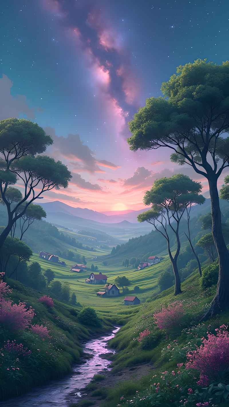未来风格大自然森林超自然风景画质 54