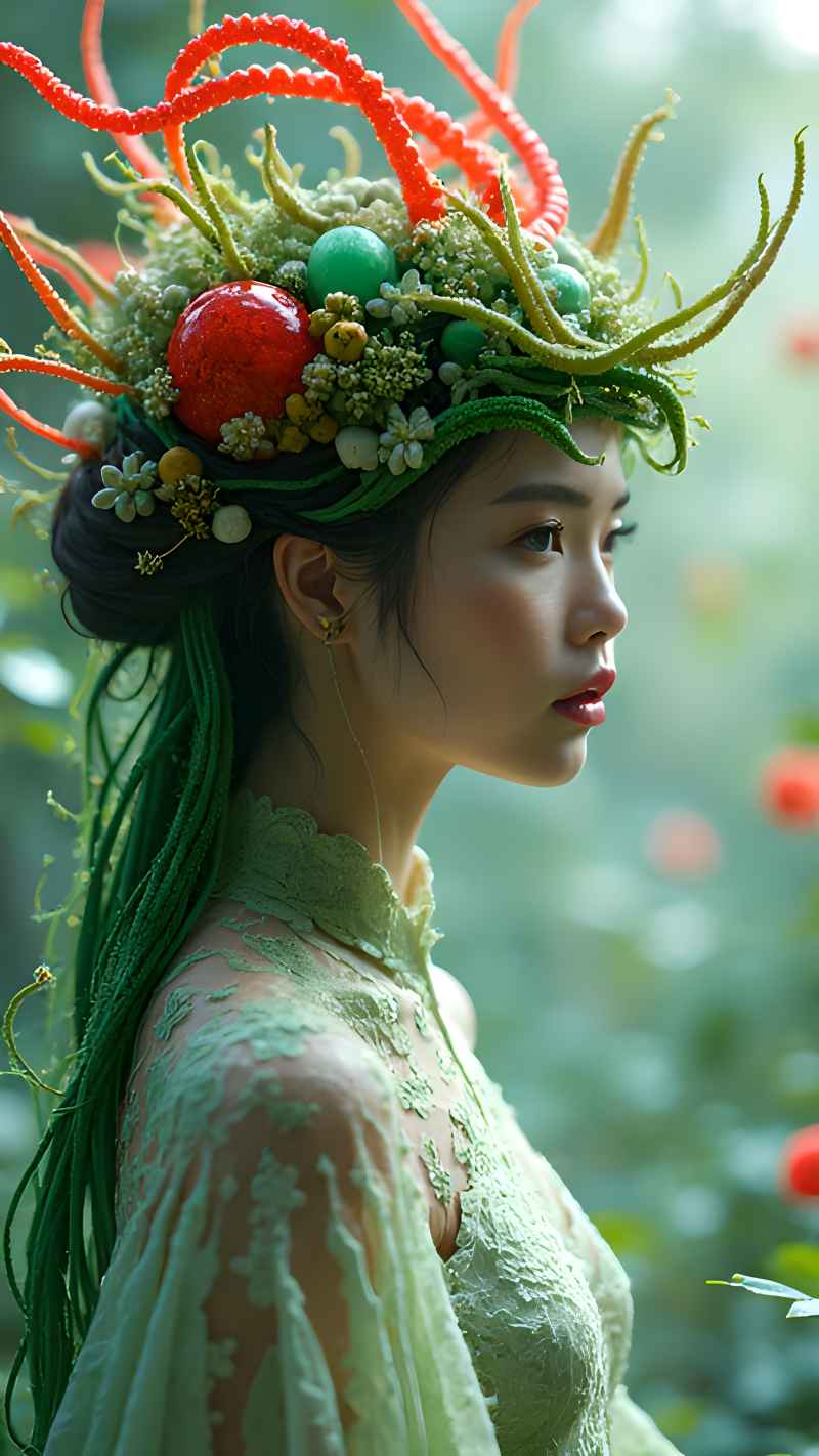 森林系列五颜六色古风艺术美女 122