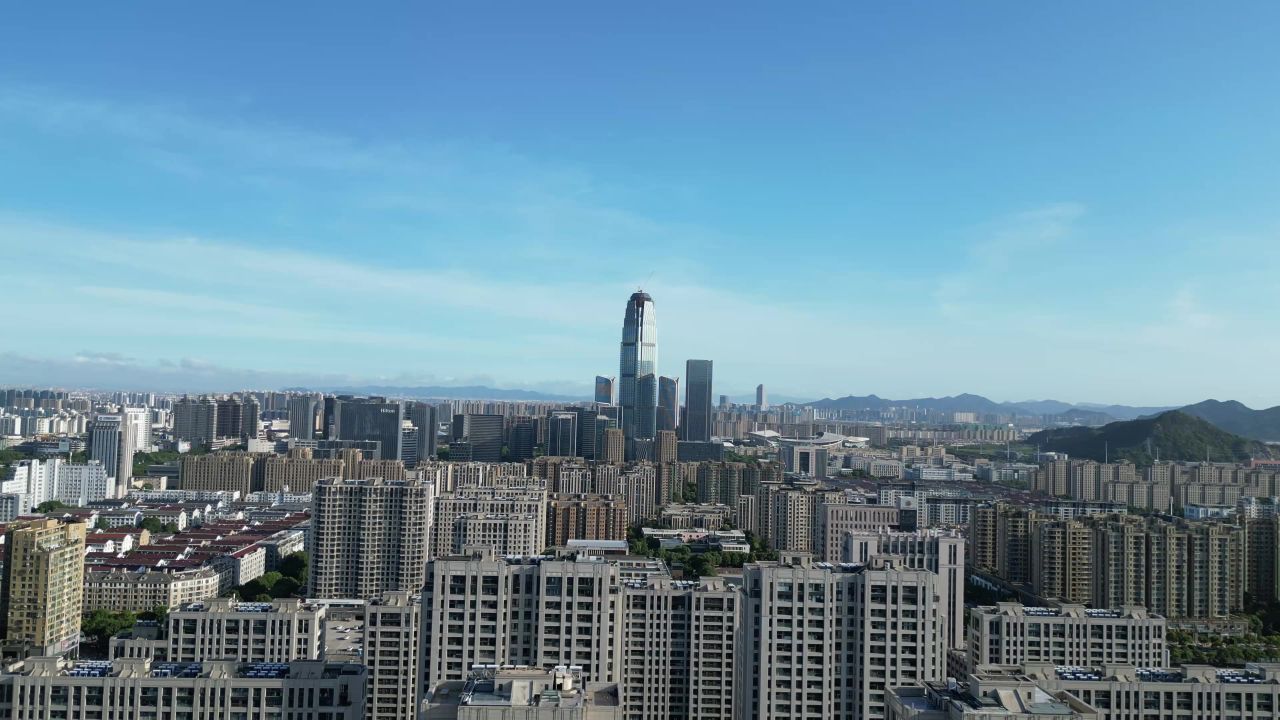 航拍台州城市建设
