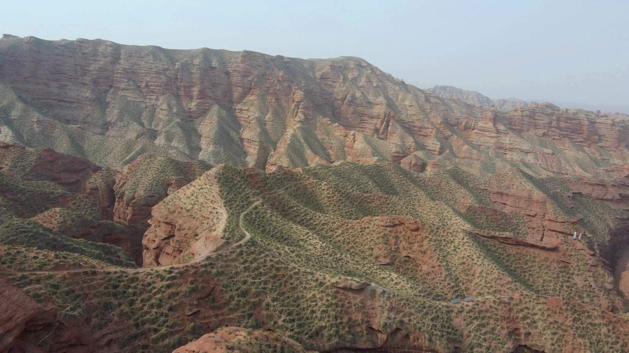 航拍甘肃张掖平山湖大峡谷的壮美丹霞地质风景 2