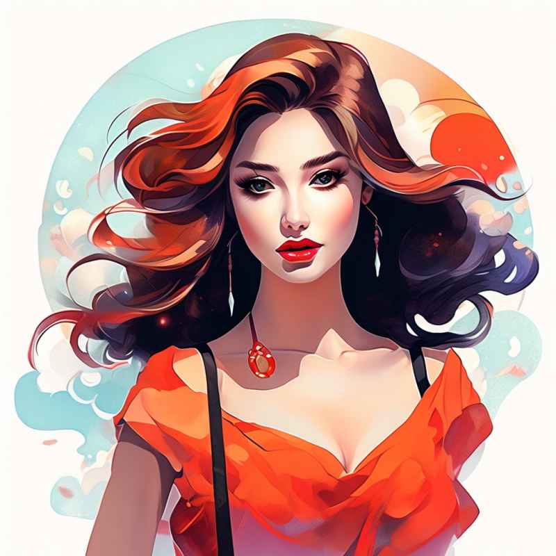 时尚插画美女 11