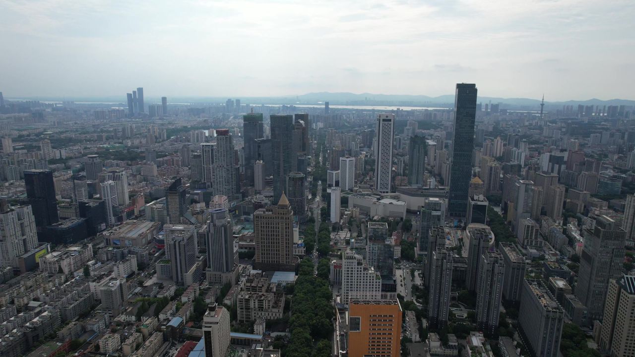 江苏南京城市风光航拍 