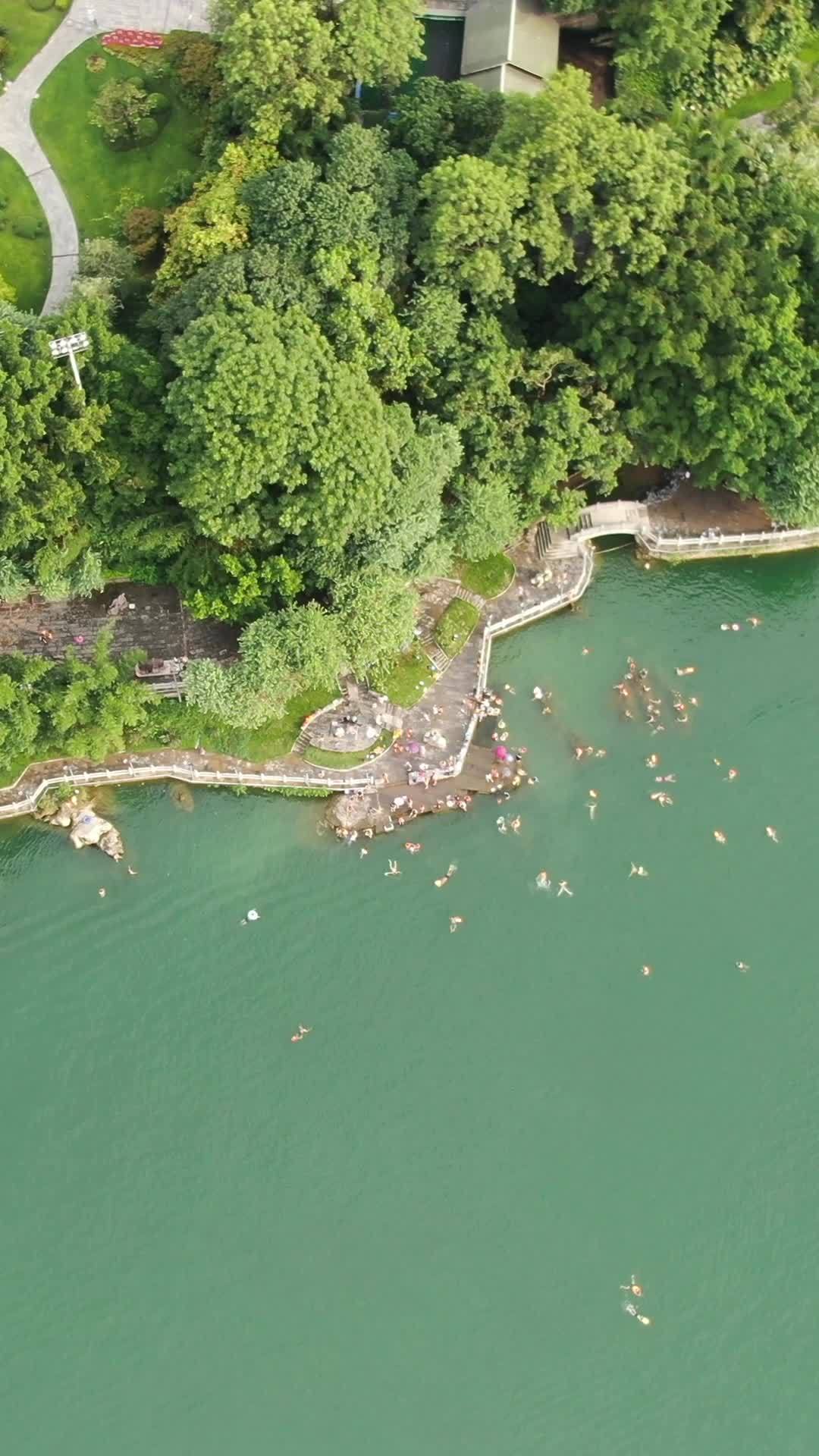 湖畔夏日泳池