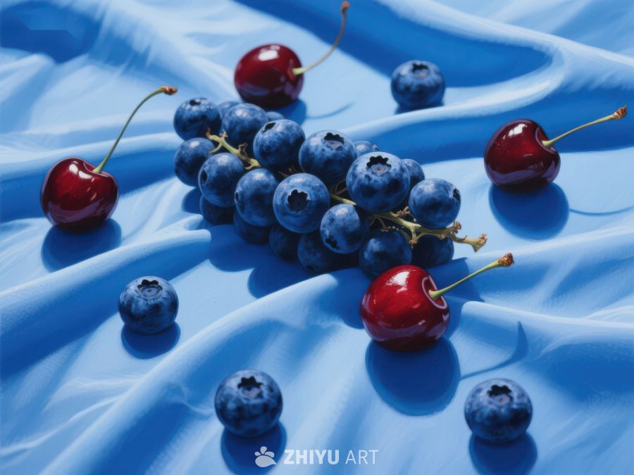 蓝莓樱桃静物图 183