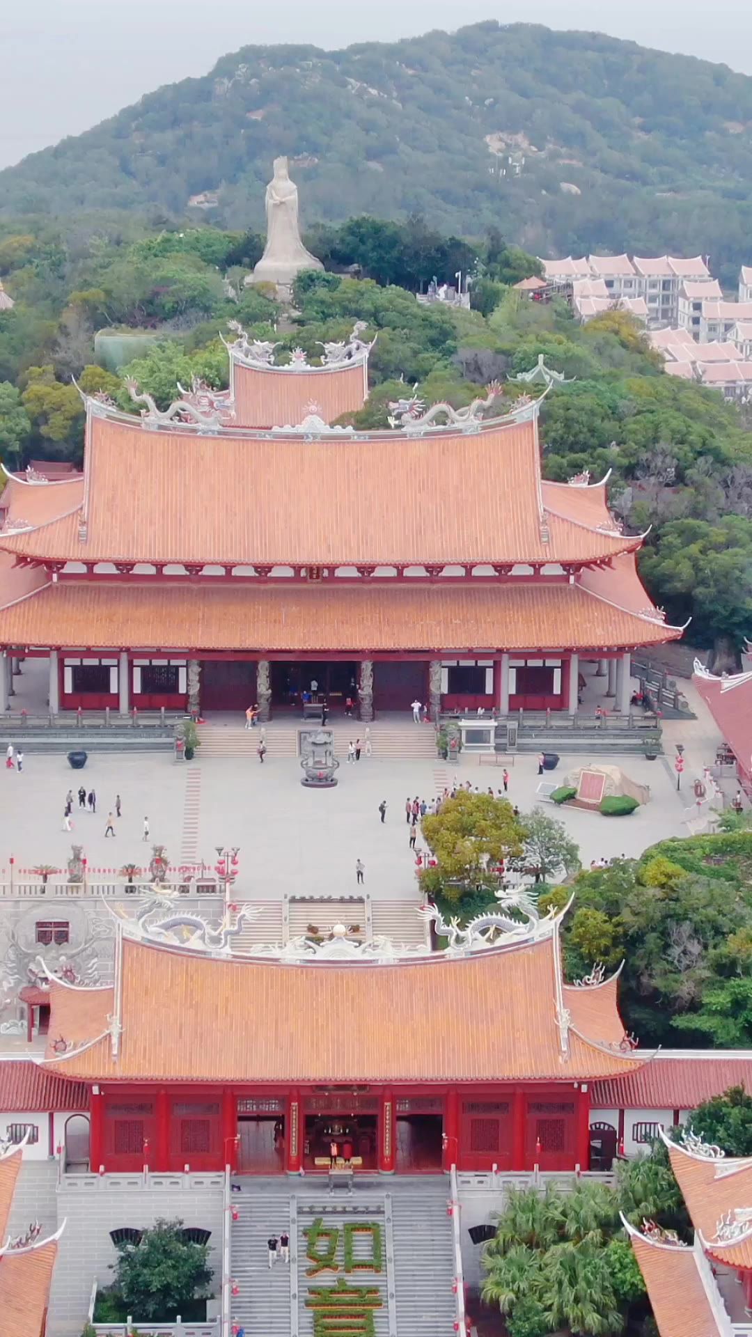 福建妈祖庙5A景区竖屏航拍