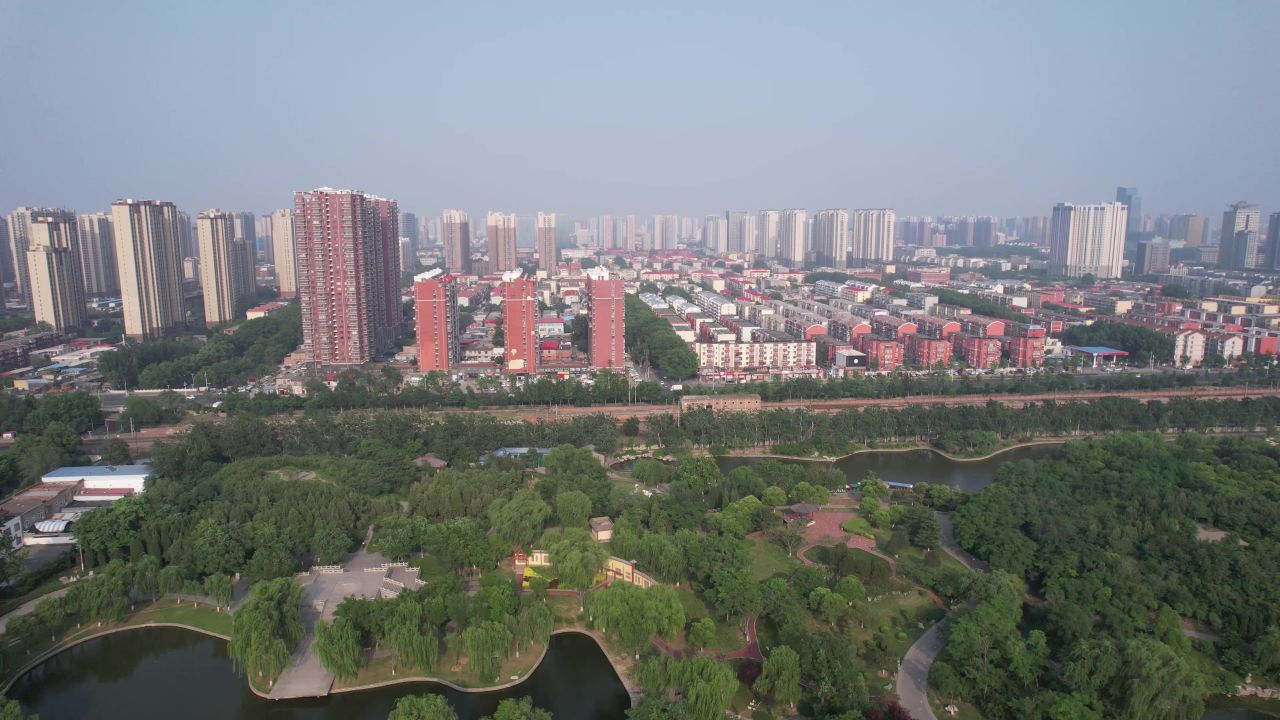 河北邯郸城市风光航拍