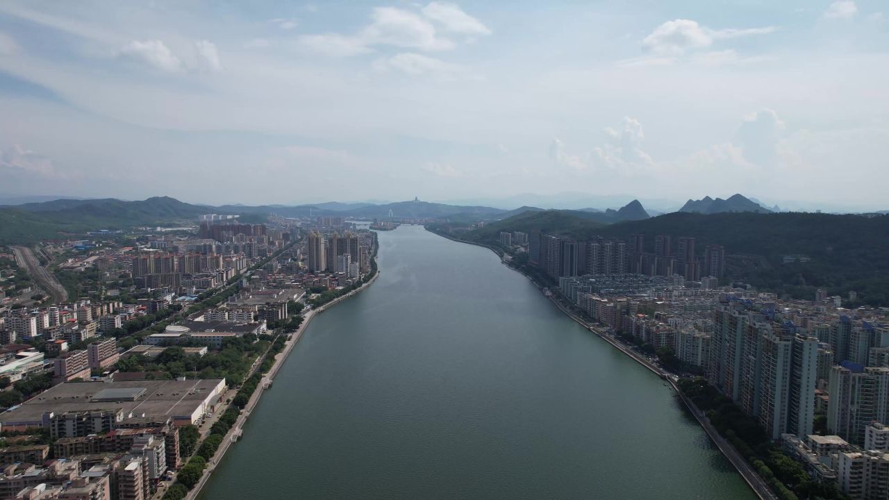 广东韶关城市风光航拍