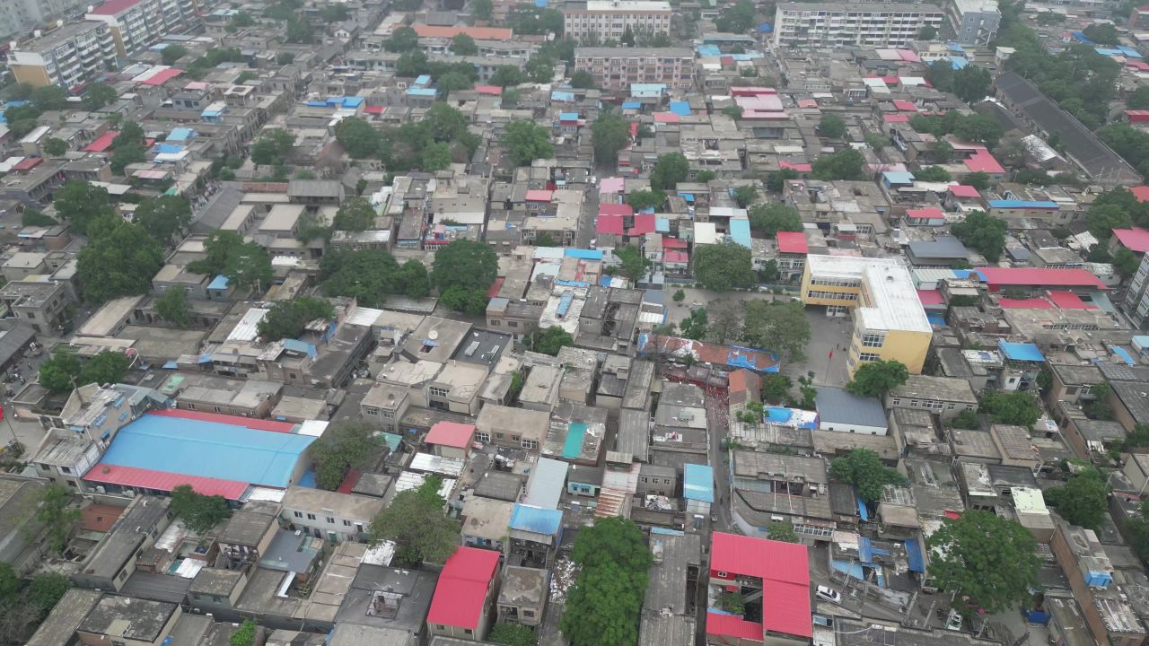 河北邯郸城市风光航拍 