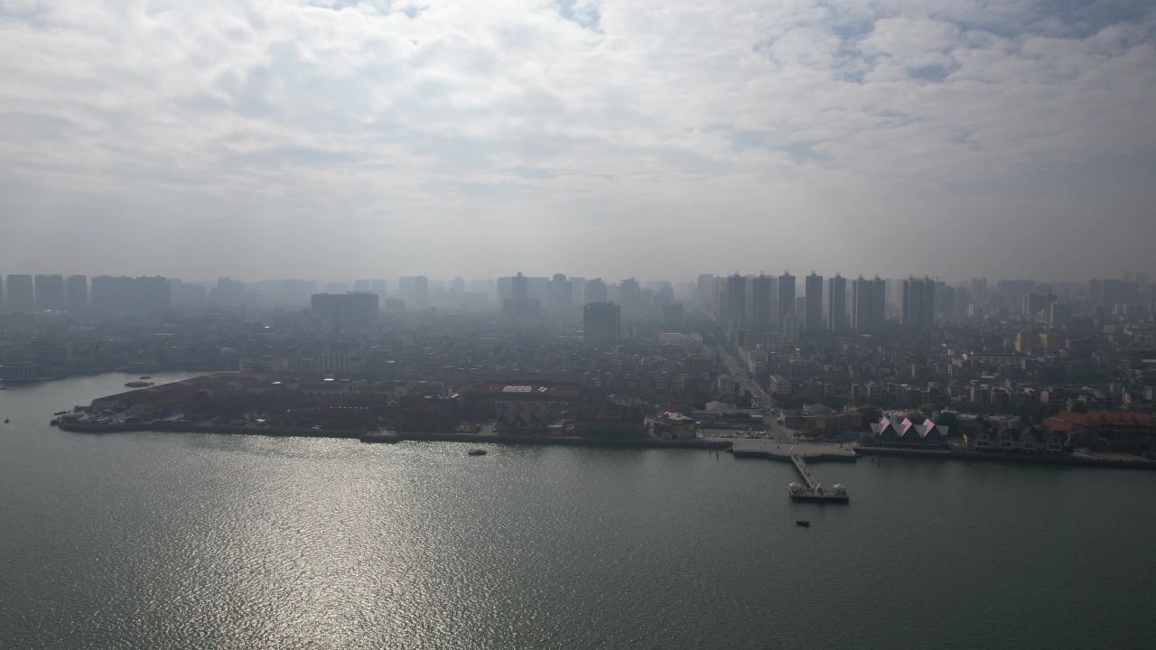 广西北海城市风景航拍 