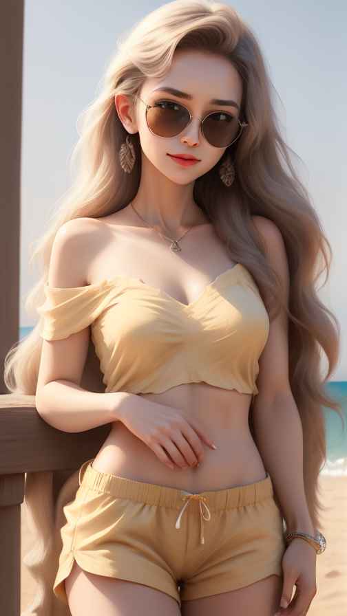 吊带高级美女