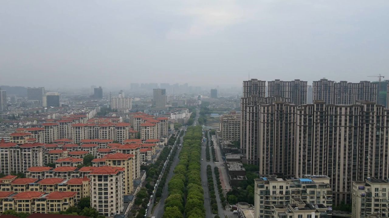 昆山柏庐路延时航拍