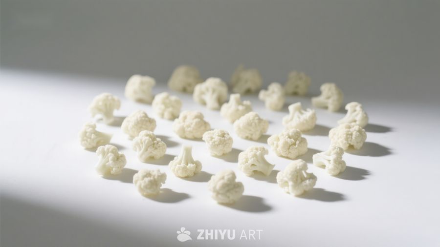 白色花椰菜小颗粒排列