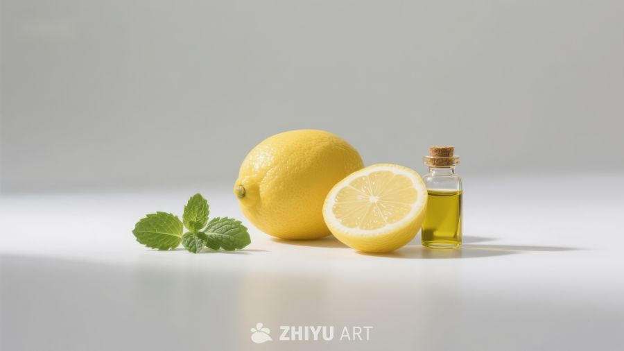 柠檬与精油的清新组合