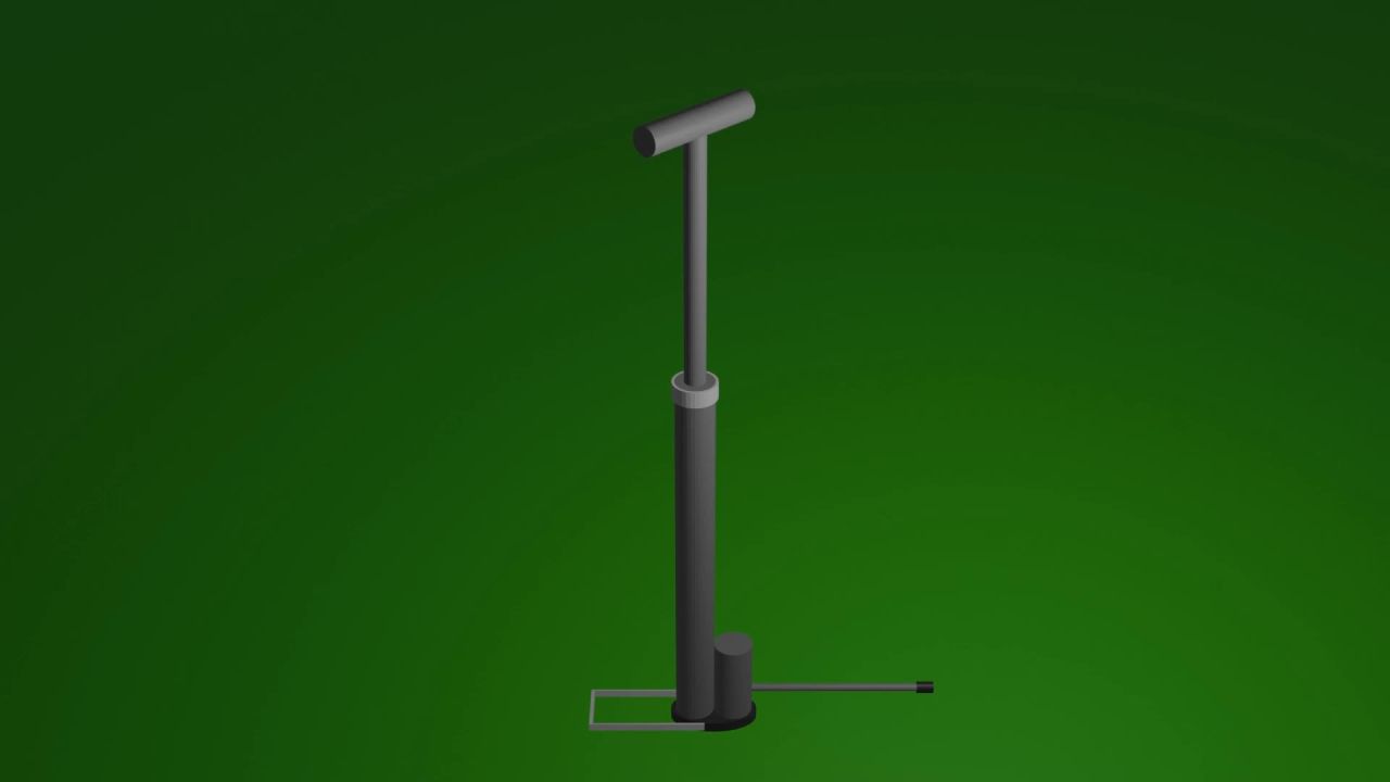 无限循环3D打气筒自动上下动画绿屏抠像合成元素