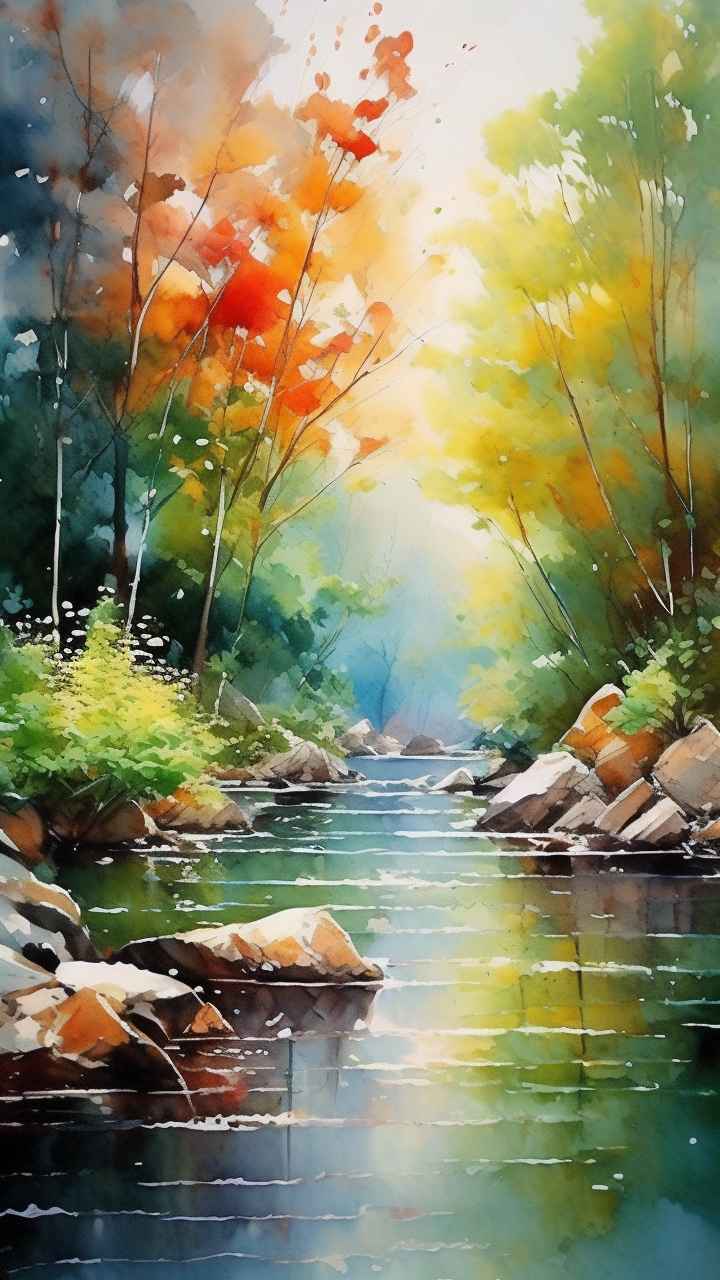 印象派插画莫奈风格