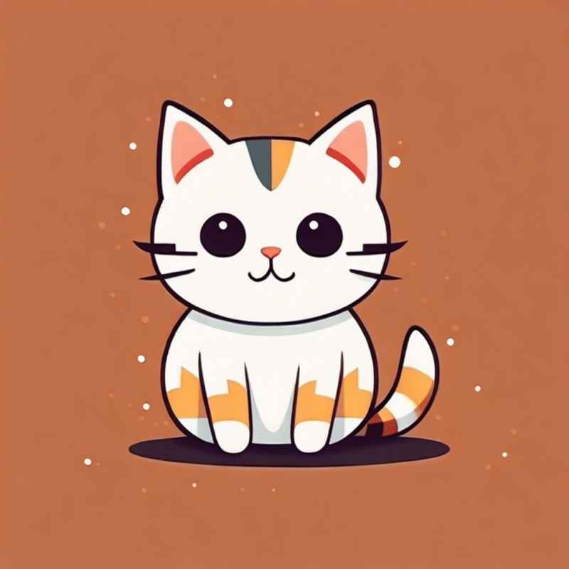 小花猫唯美插画 99