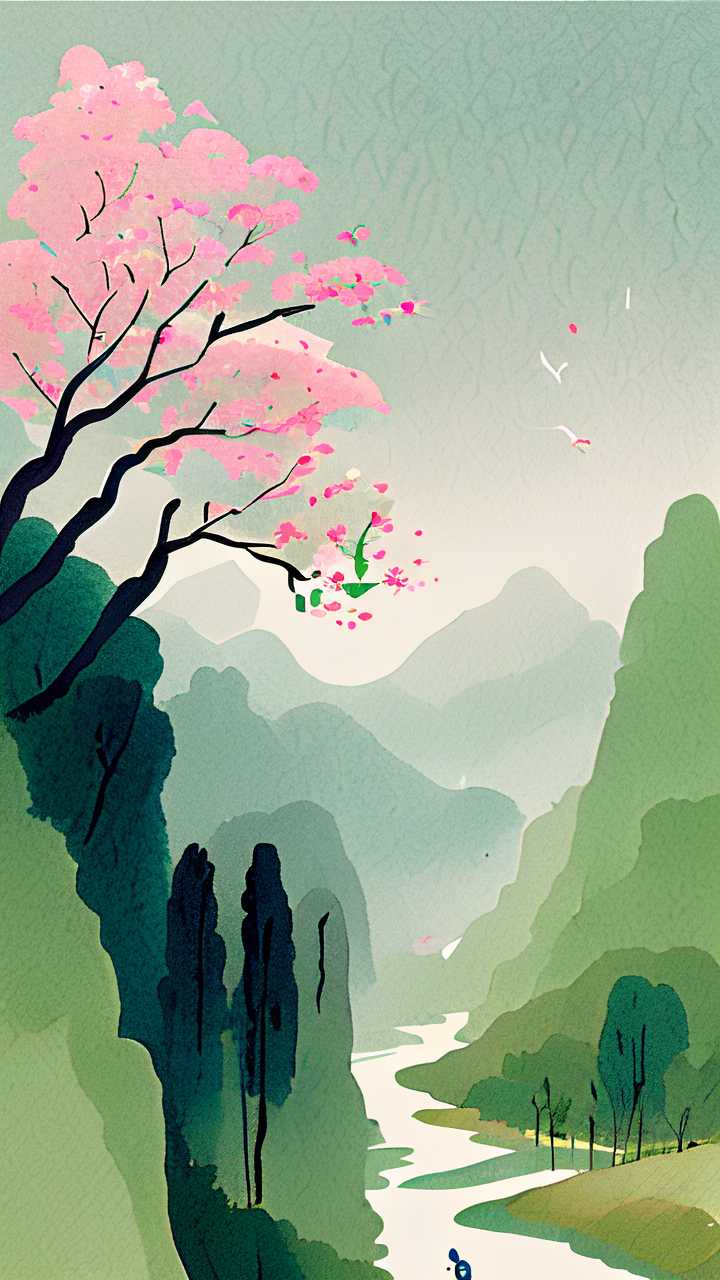 春季谷雨插画