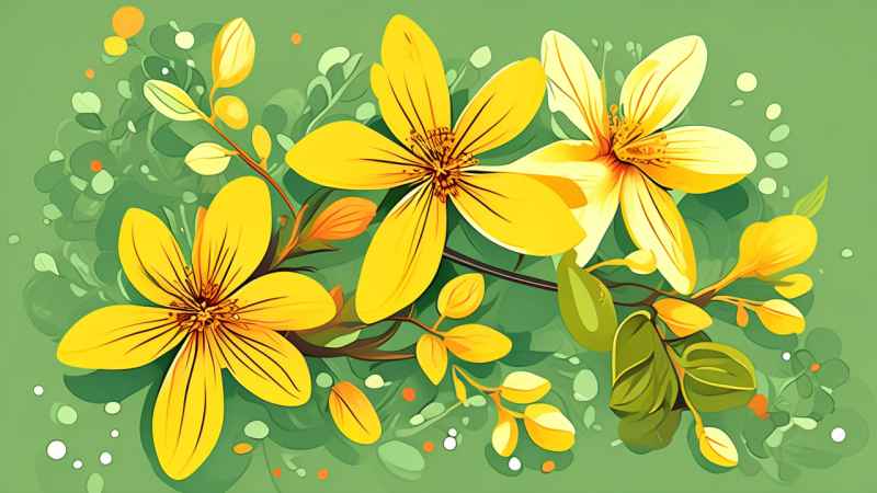 迎春花春季插画 17