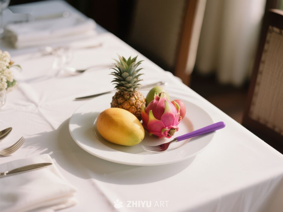 热带水果摆盘，餐桌布置 445