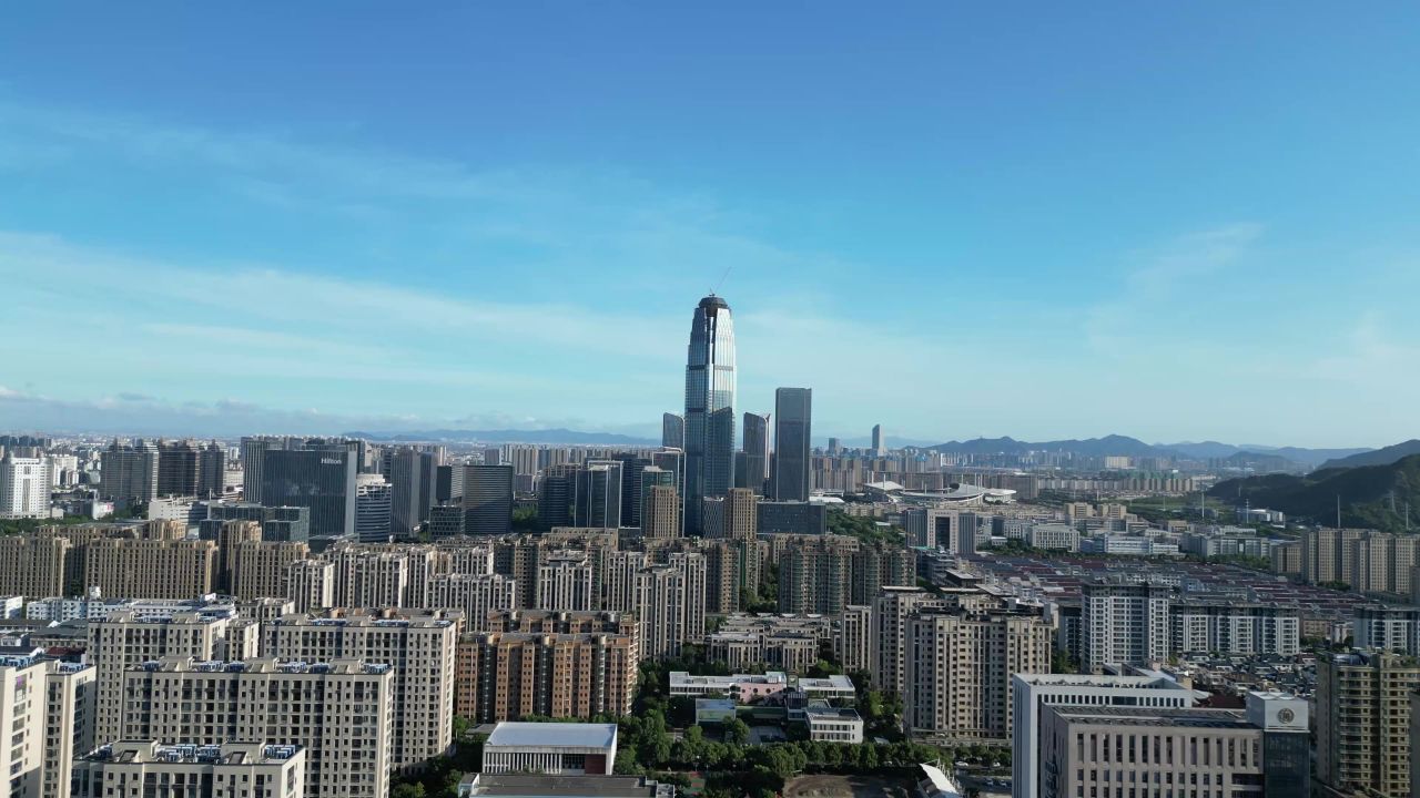 航拍台州城市建设