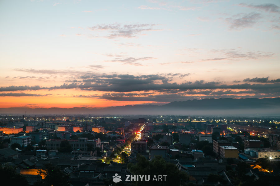 清晨忻州古城