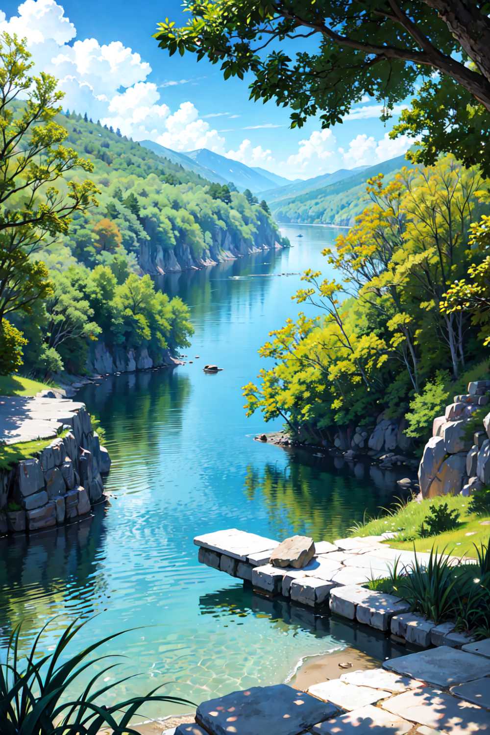 自然风景绿色插画11