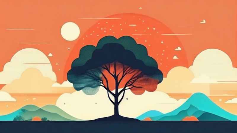 一幅画画着树极简主义 19