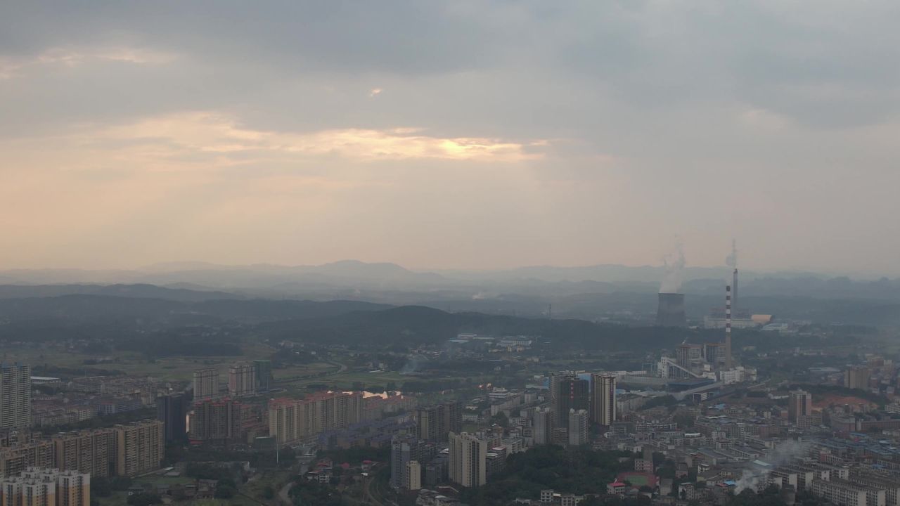 湖南 资兴 城市风光 航拍