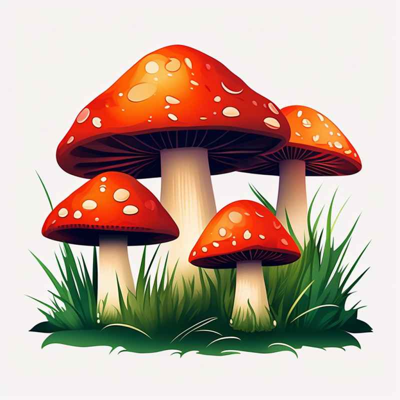 蘑菇符号彩色卡通风格图标设计 6