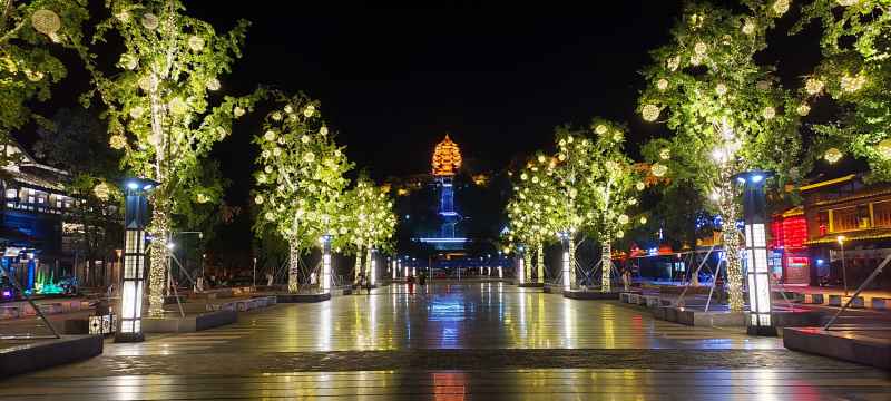德阳钟楼夜景远观